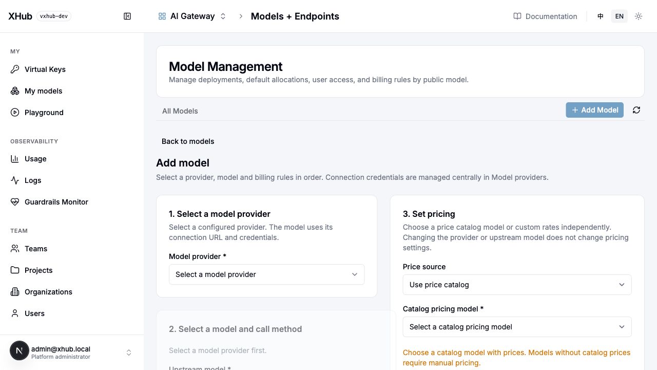 English model deployment form